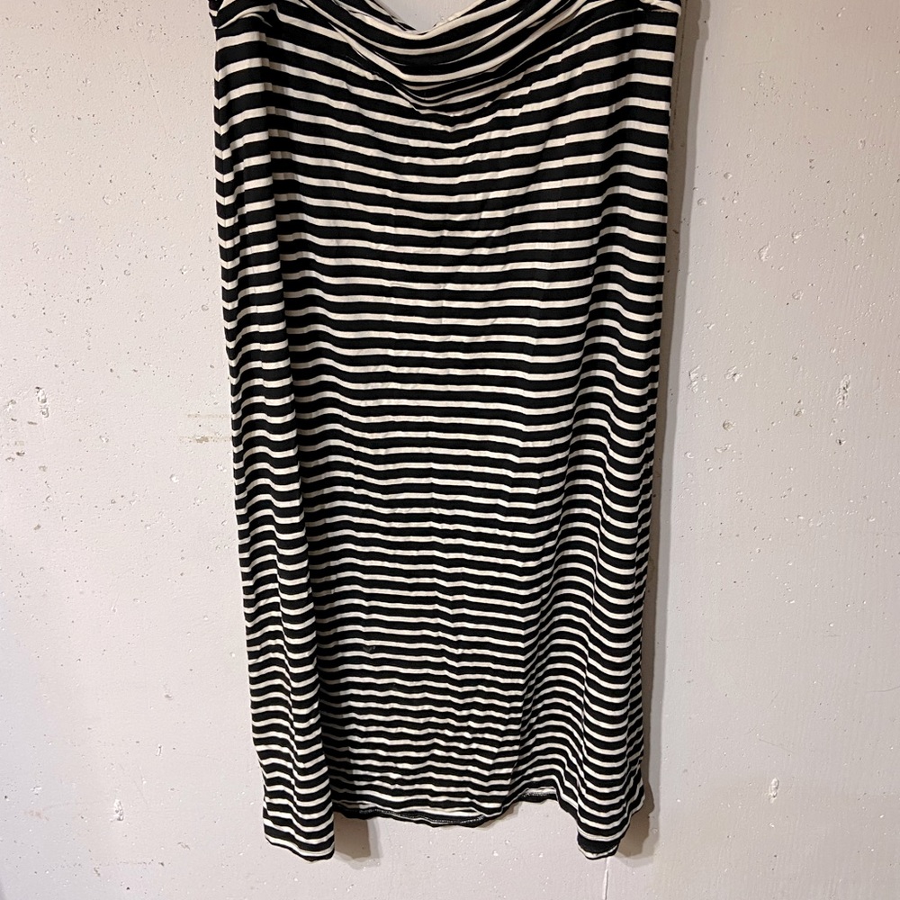Jcrew Size Large Maxi Skirt Black and White Striped